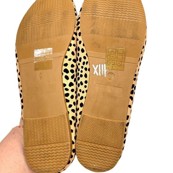 Sheln 9 Women's Flat Shoes Brown Cheetah Print Closed Toe - Picture 4 of 6